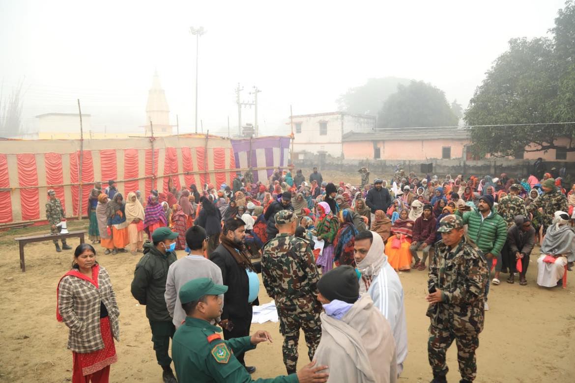 नेपाली सेनाद्वारा सञ्चालित निःशुल्क आँखा शिविर सम्पन्न