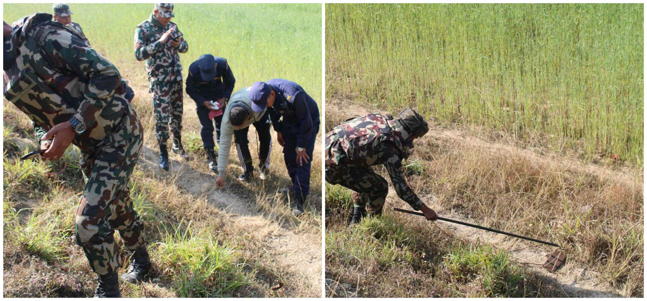 सेनाद्वारा शङ्कास्पद वस्तु निष्क्रिय