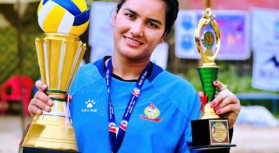 तीनवटै विभागीय टोलीबाट खेलेकी निरुता ठगुन्ना: रुढीवादी पर्खाल नाघेर भलिबलको शिखर चढेकी ‘स्पाइकर’